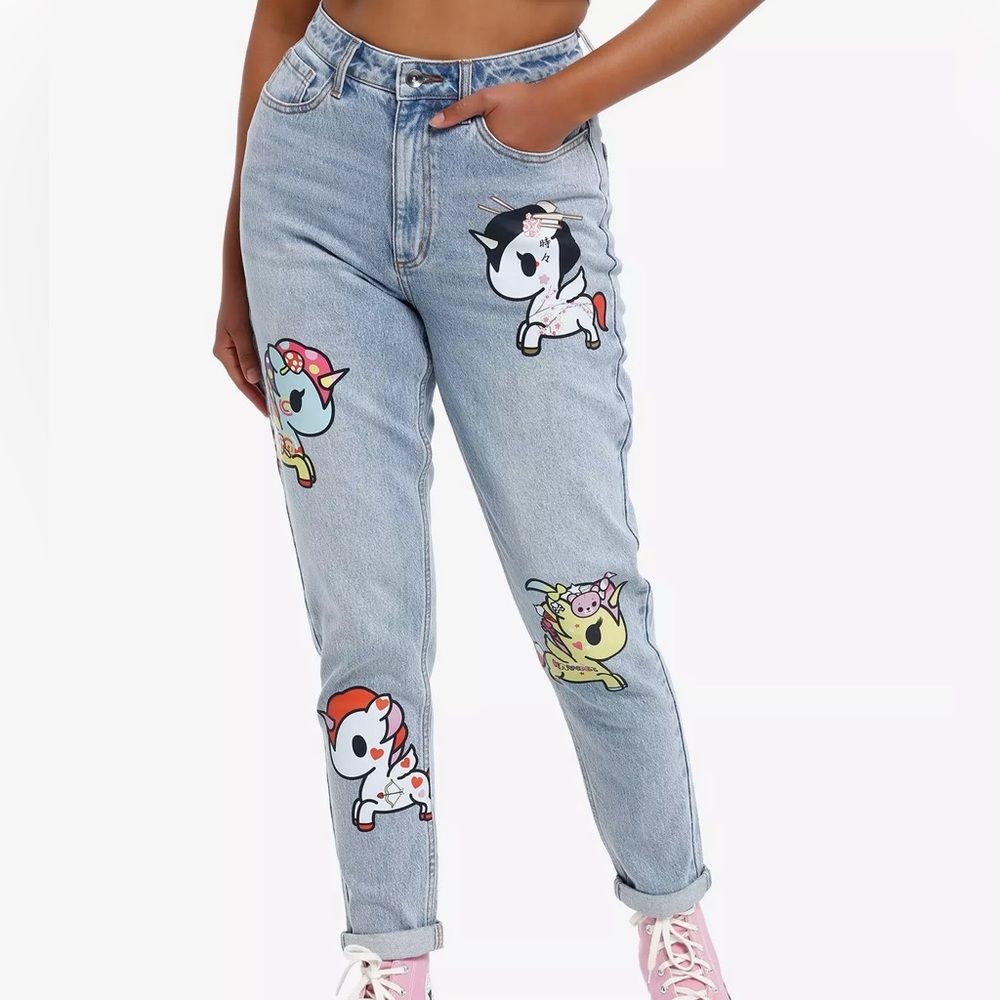 Tokidoki Unicorn‎ Mom Jeans Hot Topic